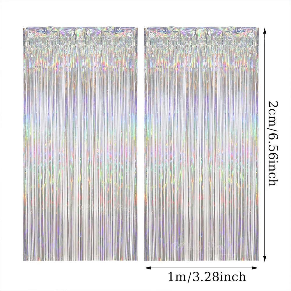 パーティー・インテリア用装飾 キラキラ!ホイル素材カーテン 高品質素材