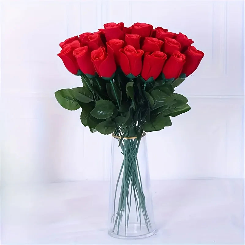 布製ローズ造花ブーケ20個セット