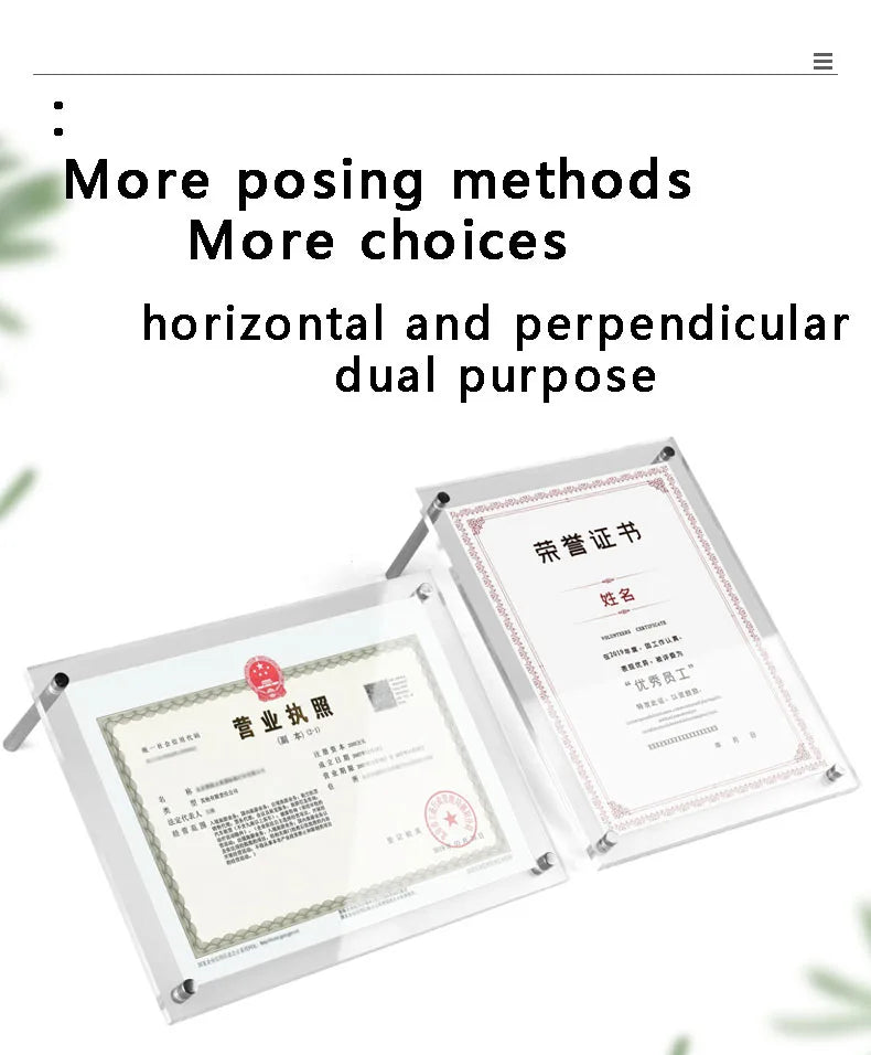 アクリル透明クリスタルフォトフレーム