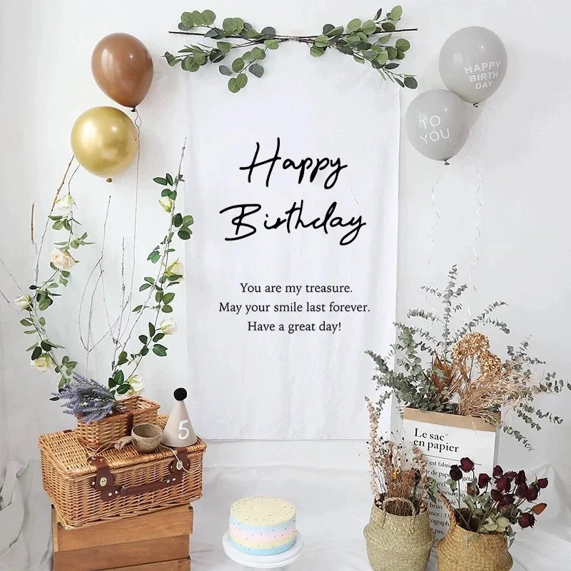 パーティー装飾 布製バースデー用 壁面バナー 誕生日会用 高品質