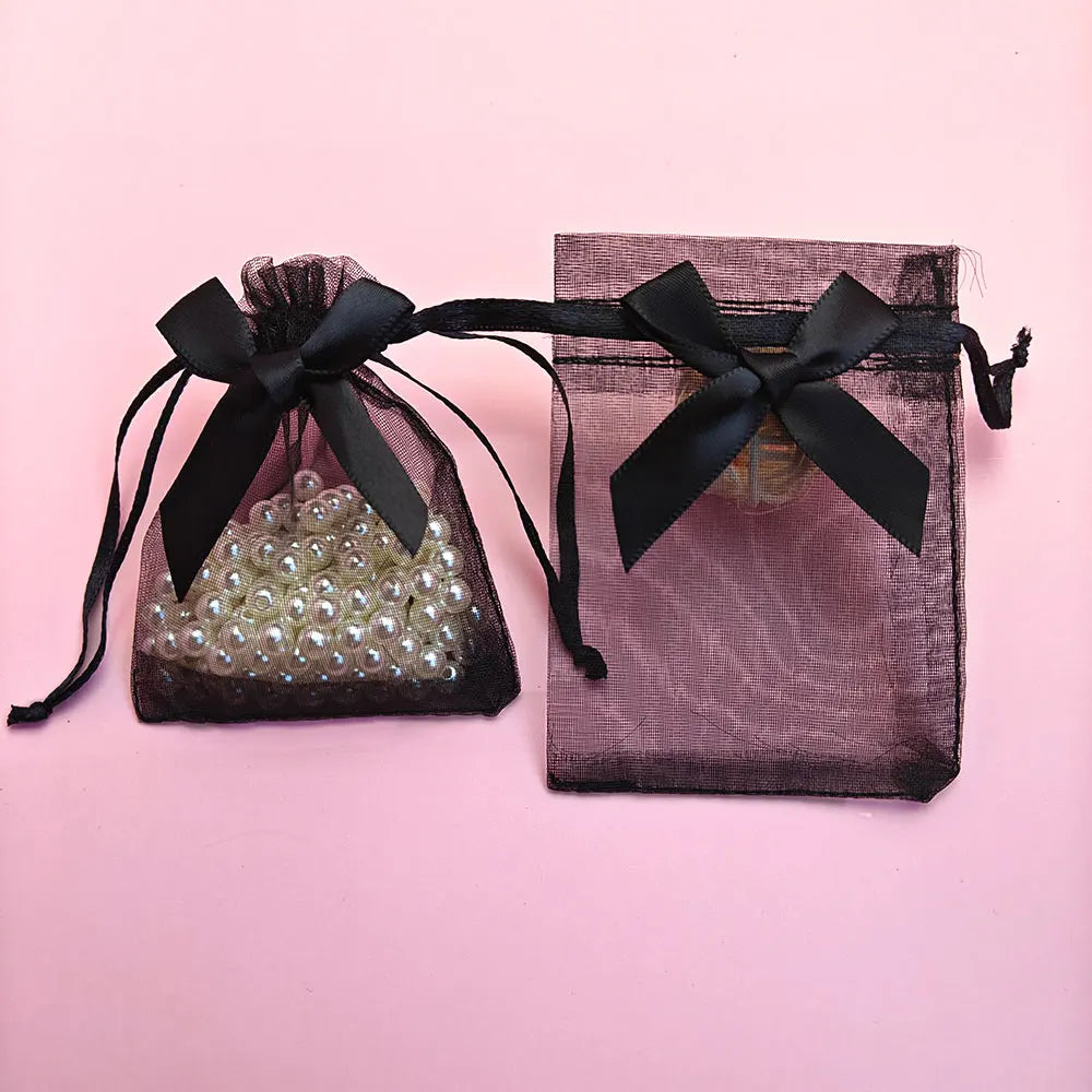 |イベント・ノベルティ用品 |リボン付きオーガンジーきんちゃくバッグセット