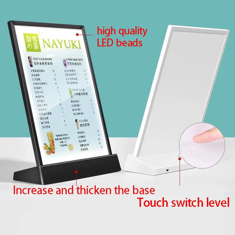 高級アクリルメニューディスプレイラック