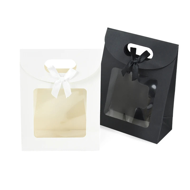 |ノベルティ用品 | 窓付きクラフト紙ギフトバッグ 5個セット