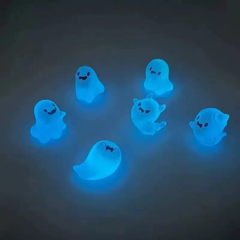 イベント・ハロウィングッズ|光るゴースト樹脂デコレーション6個セット