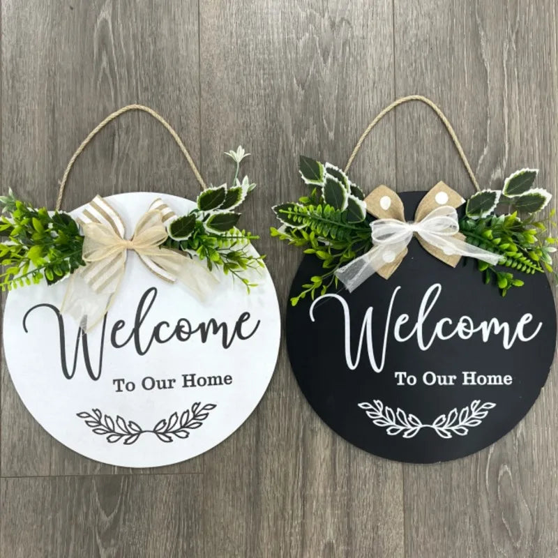 木製ウェルカムサインプレート