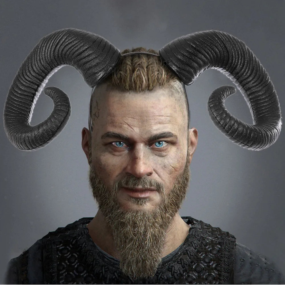 イベント・ハロウィングッズ| リアルな牛の角カチューシャ