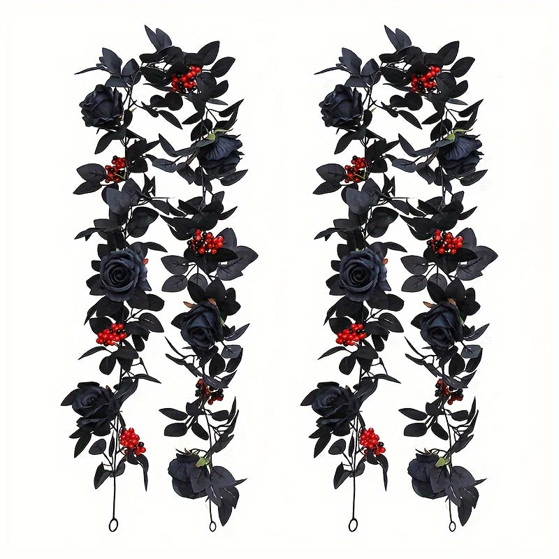 クリスマスガーランド|イベント・パーティー装飾|ブラックローズ&ガーランド