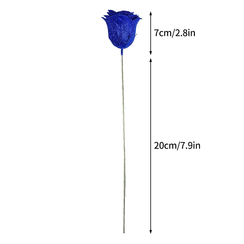 パーティー・インテリア装飾|キラキラ光るローズ・ブーケ用花材(長さ約27㎝)