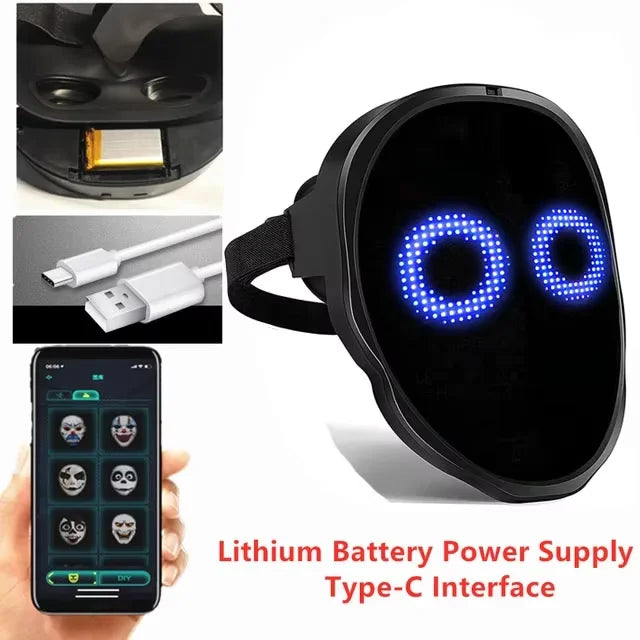 Bluetooth対応LEDプログラム可能マスク