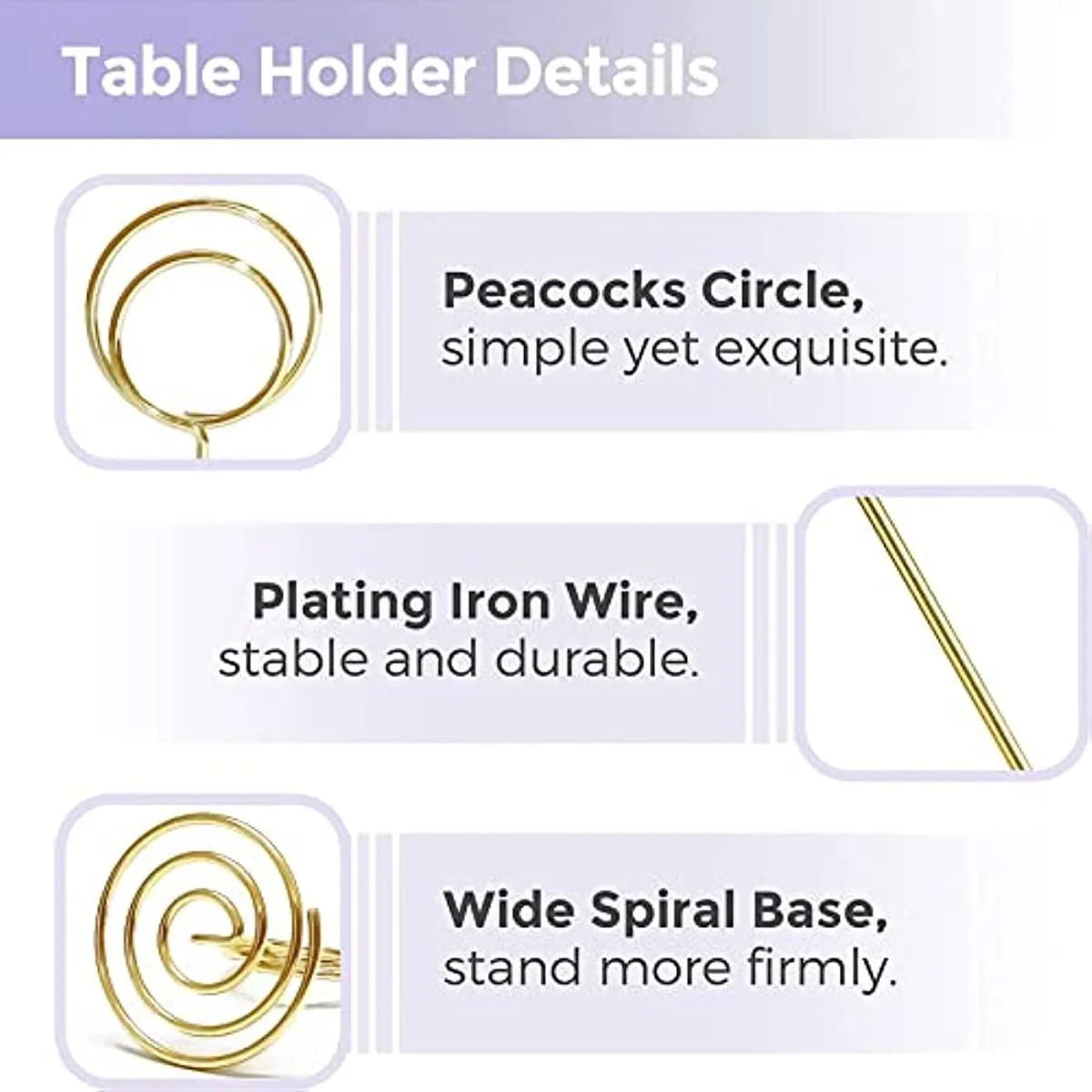 イベント・結婚式装飾|テーブルナンバーホルダー 20個セット ゴールド