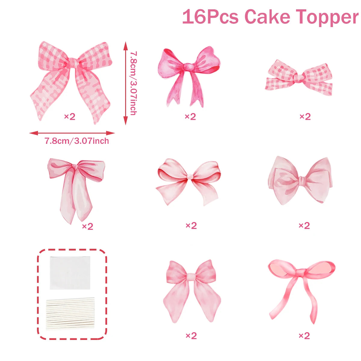 ピンクリボン付きラテックスバルーンセット