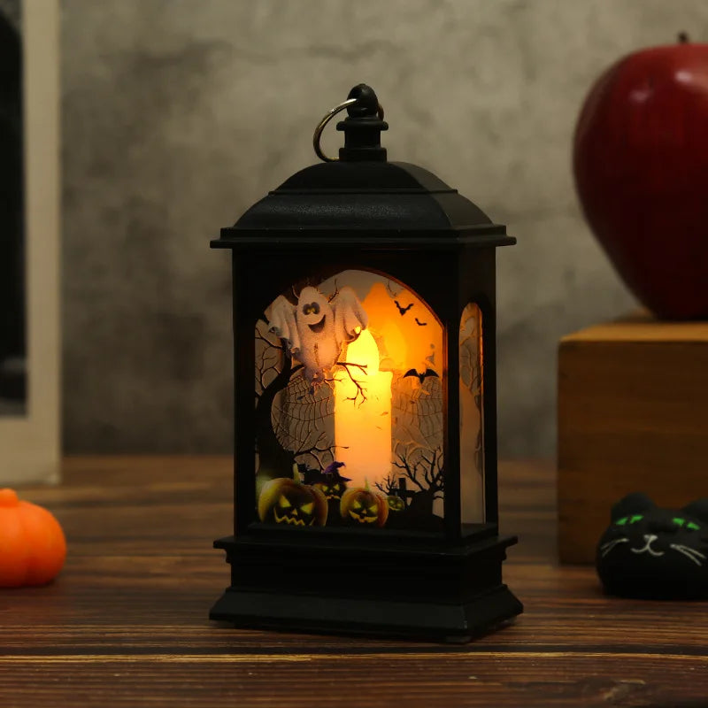 イベント・ハロウィングッズ|ポータブル ハロウィン LEDパンプキンランタン(13.5c)