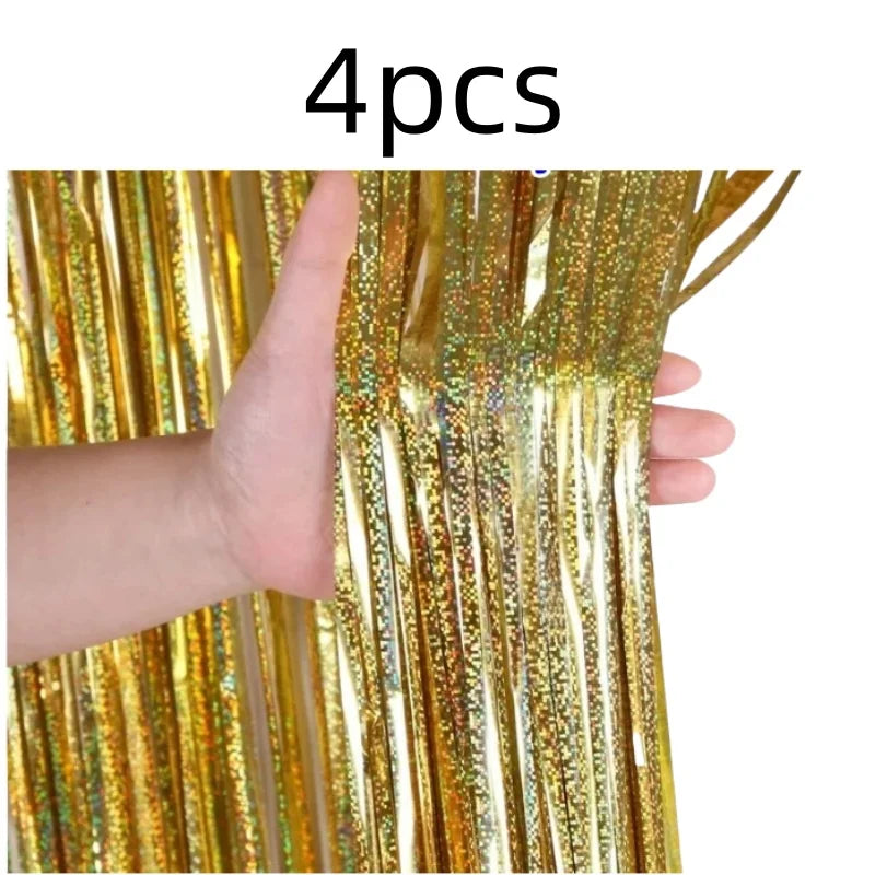 パーティー・インテリア用装飾 キラキラ!ホイル素材カーテン 誕生日用