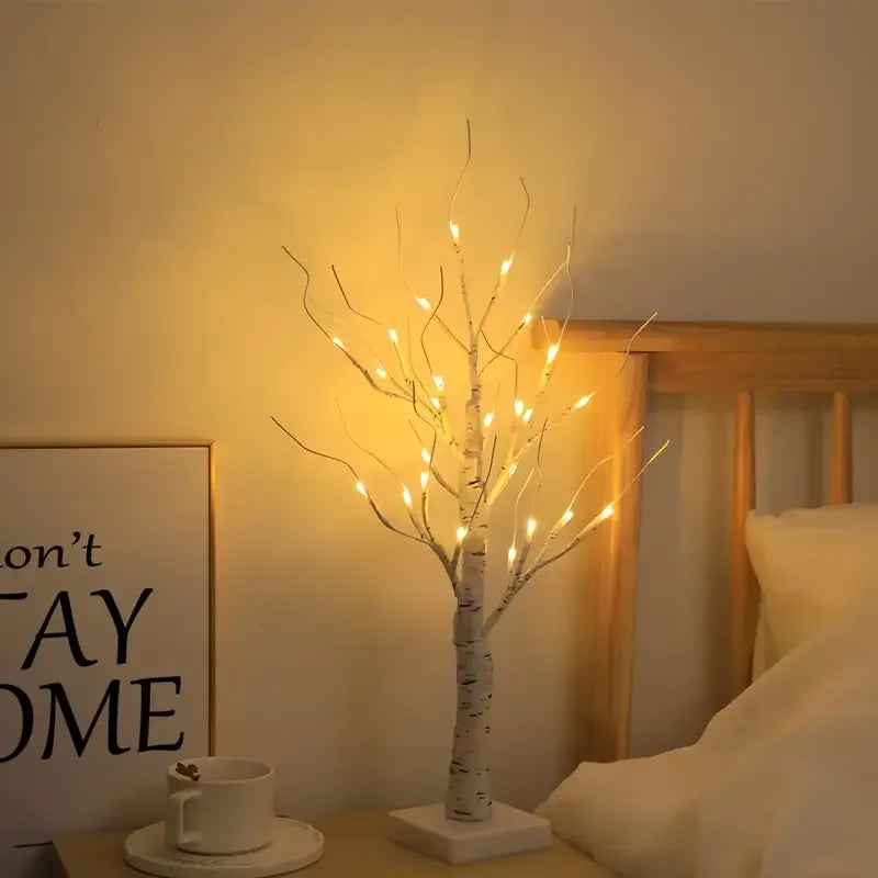 モチーフライト|イベント・パーティー装飾|LED白樺ツリーライト 24灯(約45cm)