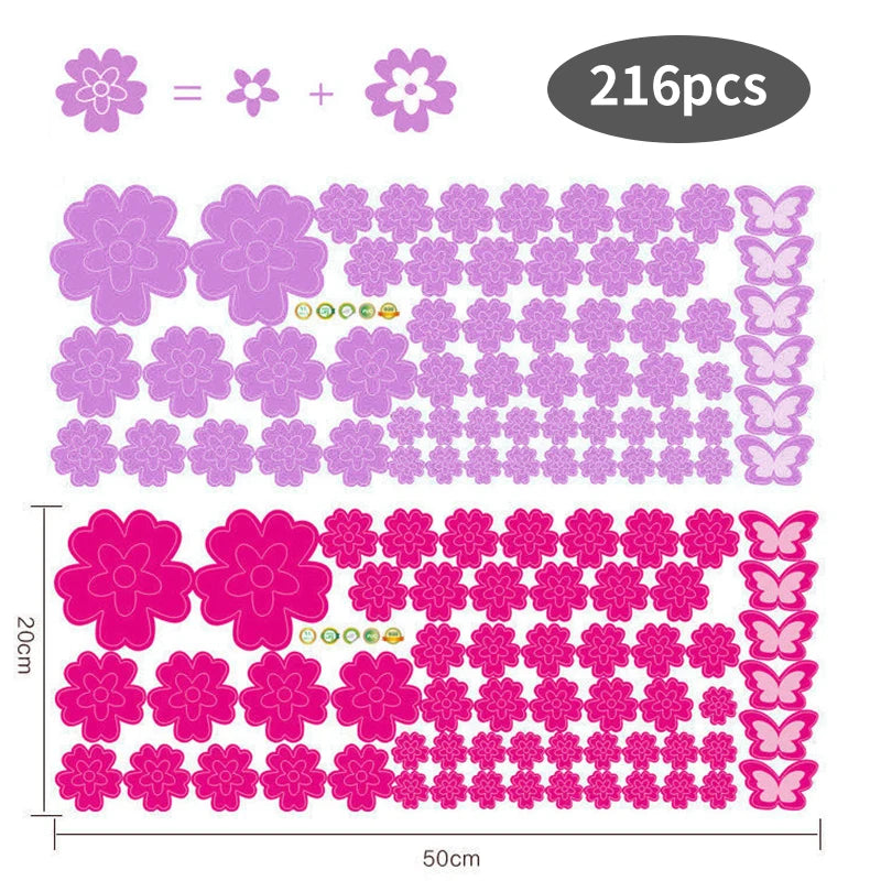 インテリア装飾用 室内装飾 花柄ステッカー 108枚入/216枚入 パーティー・イベント用