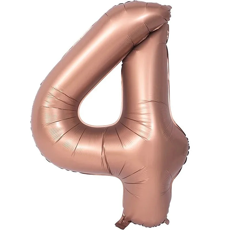 レトロカラー数字バルーン 40インチ