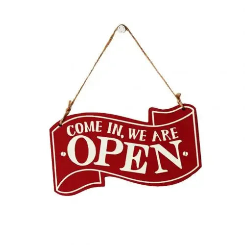 ヴィンテージ風両面オープン/クローズ吊り下げ看板