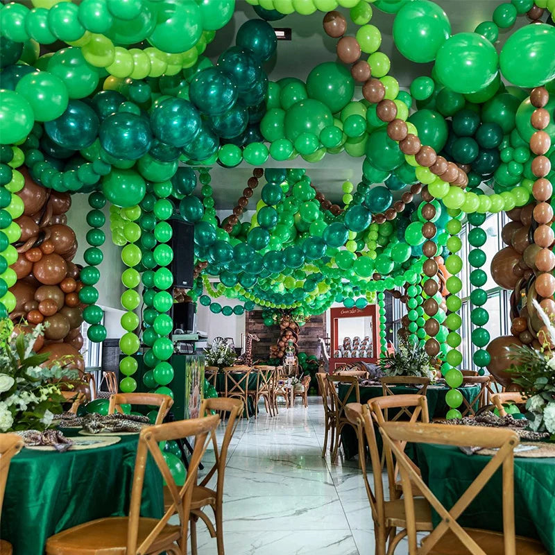 レトロダークグリーンバルーン40個セット