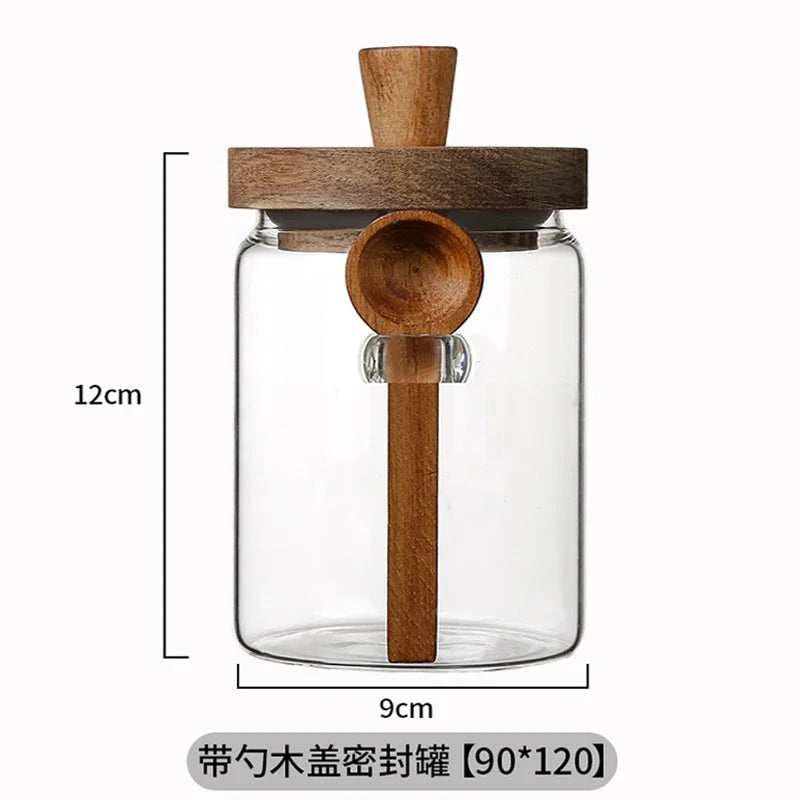 |イベント・ノベルティ用品 | ガラスシールと木製蓋付き保存瓶 | 400ml/600ml/900ml