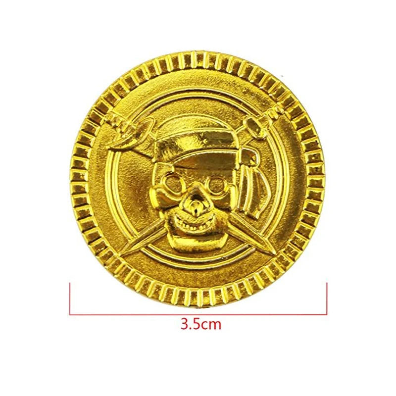 イベント・ハロウィングッズ|60個入り 海賊コイン シルバー&ゴールドセット