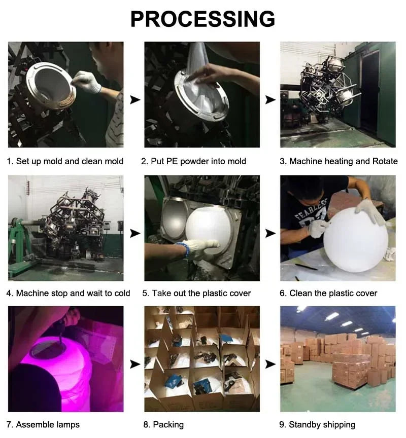 ソーラーライト|イベント・パーティー装飾|ソーラー式 LED防水ボールライト(直径:15㎝/20㎝/25㎝)