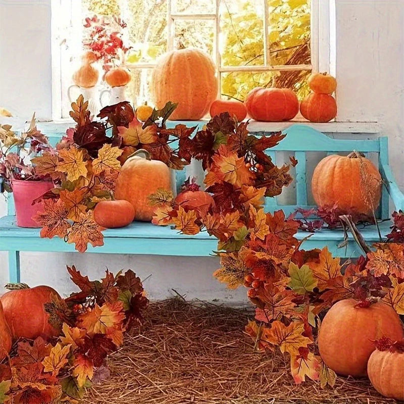 ハロウィンリース|2m メープルリーフガーランド デコレーション