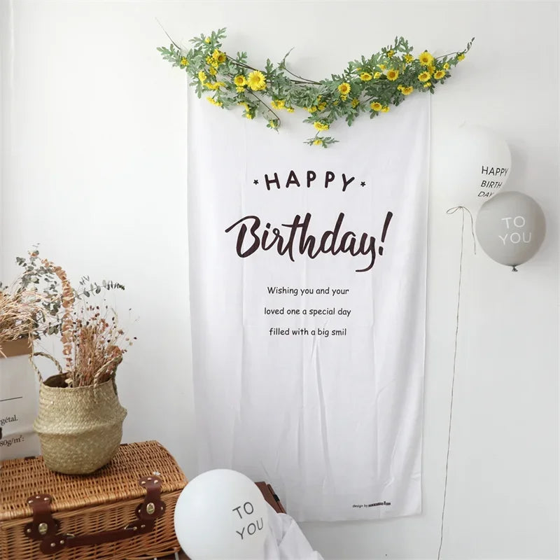 パーティー装飾 布製バースデー用 壁面バナー 誕生日会用