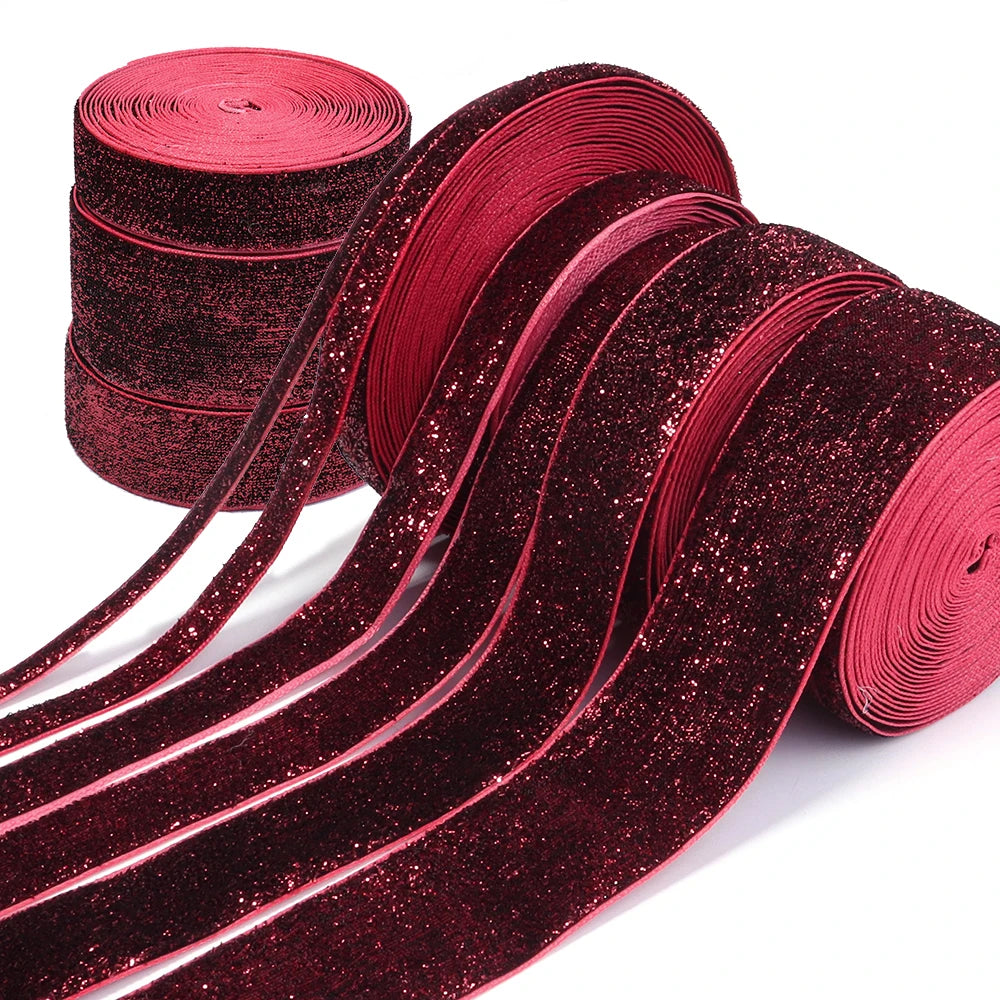 グリッターリボン 5-10ヤード 結婚式・クリスマス用