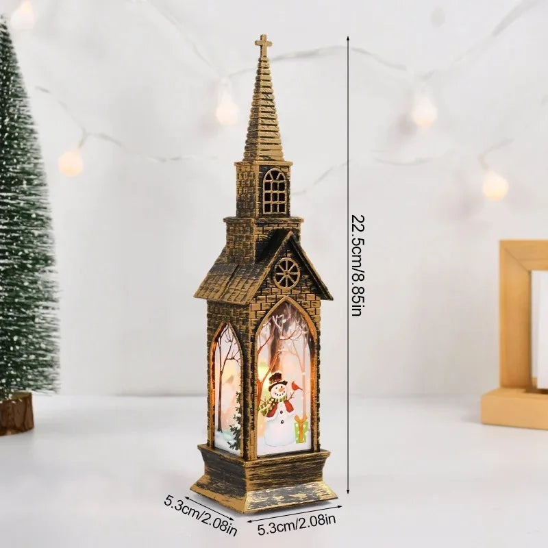 モチーフライト|イベント・クリスマス装飾|LEDナイトライト サンタ&スノーマン(高さ22.5cm)