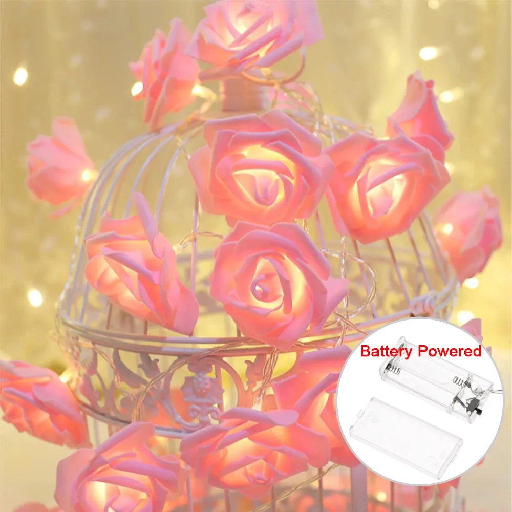 RGBローズフラワーLEDライト 1.5m〜10m