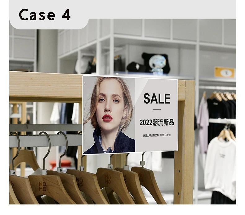 透明アクリル値札ホルダー 衣料品用