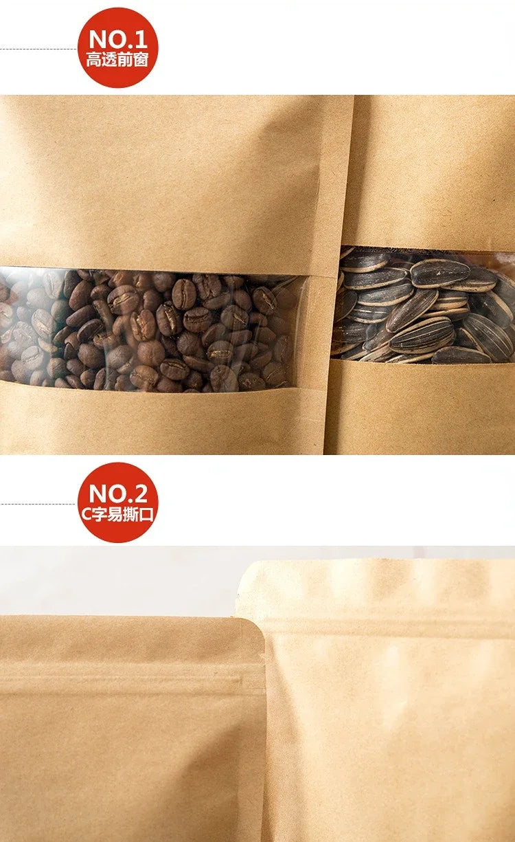 |イベント・ノベルティ用品 | 透明窓・ファスナー付 クラフト製ギフトバック