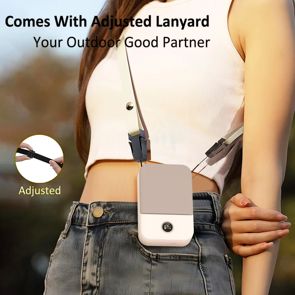 |イベント・ノベルティ用品 | USB充電式 ストラップ付 ポータブルファン