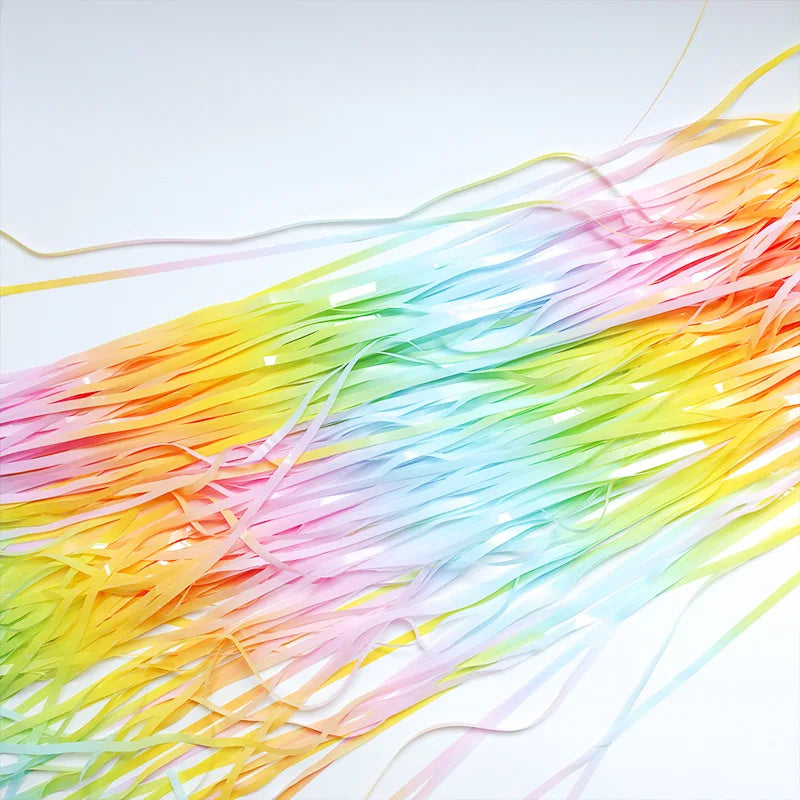 パーティー・インテリア用装飾 レインボーカラーカーテン 1M×2M ホイル素材