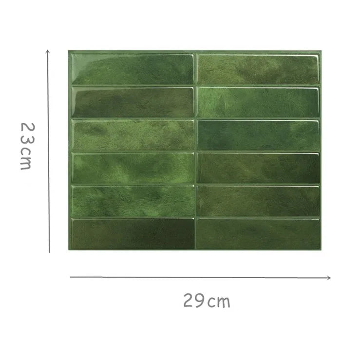 DIY用 レンガ型天然石風ステッカー 29×23㎝ 3pcs 防水性天然石デザイン