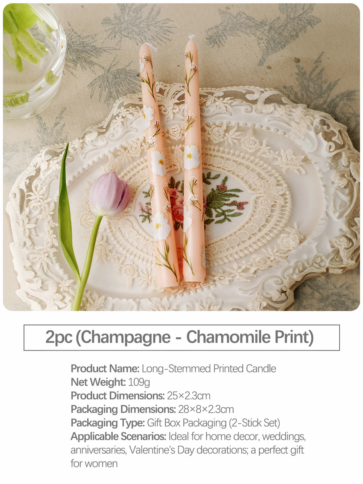 ヨーロピアンスタイルのロングキャンドル