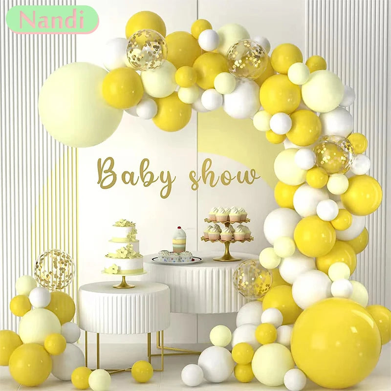 パステルイエロー バルーンアーチガーランドキット