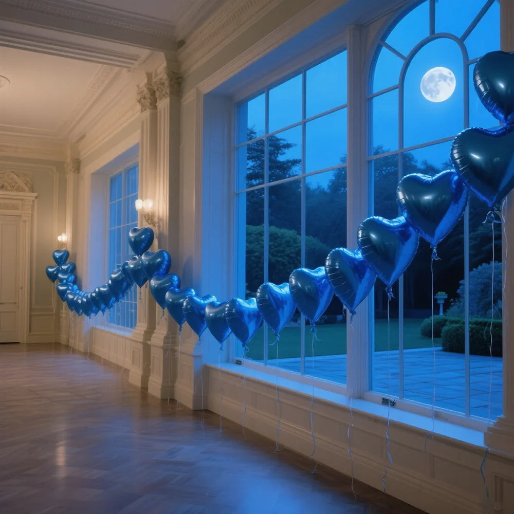 赤いハート型ホイルバルーン 5/10/20個セット