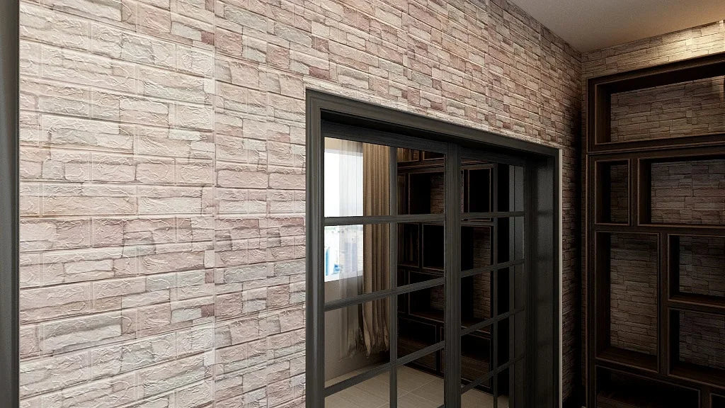 DIY用 レンガ風ステッカー 70x77cm 5pcs/10pcs 大判サイズ防水仕様