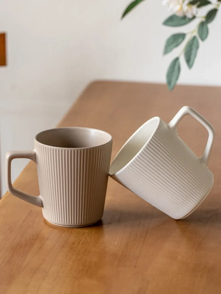 |イベント・ノベルティ用品 |北欧風 ライン柄セラミックマグカップ | 500ml