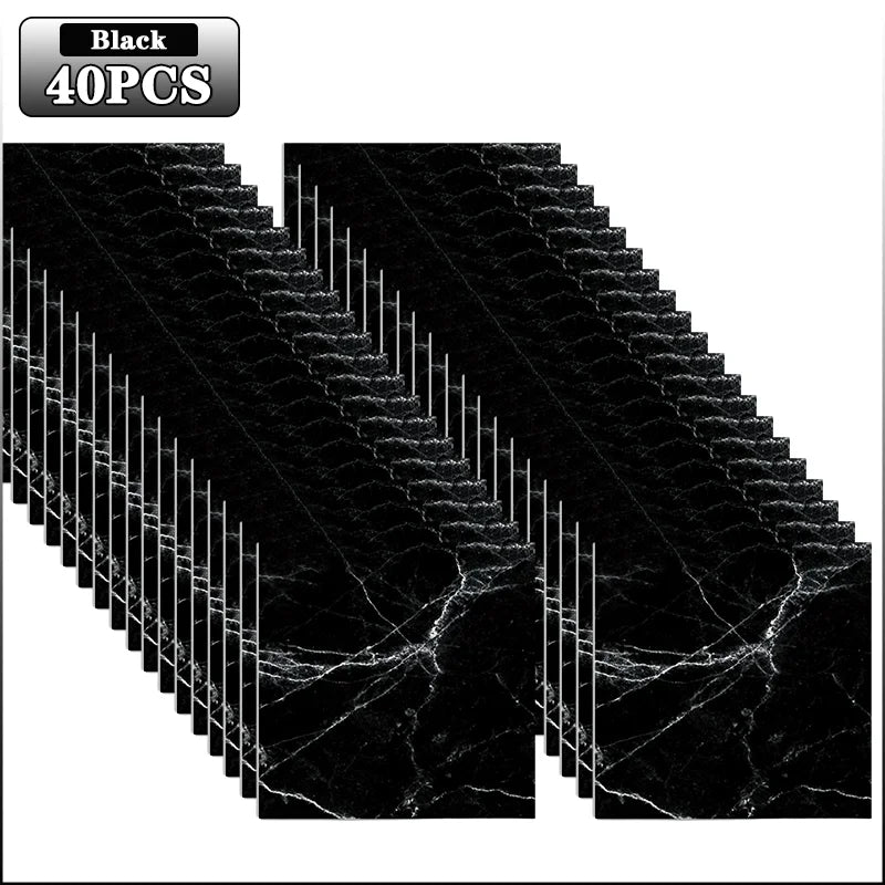 DIY用 マーブル柄タイル風 ステッカー 10枚/20枚/40枚 選べる数量