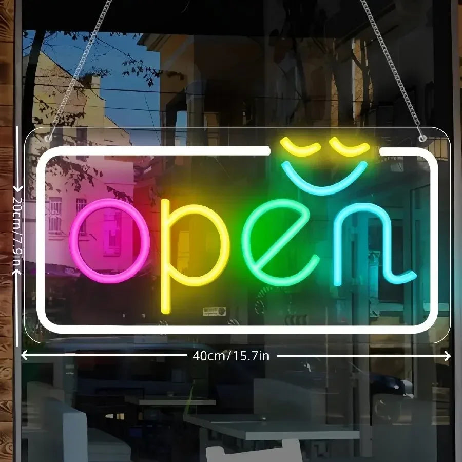 OPEN LEDネオンサイン(ネオン看板) カラフル USB電源