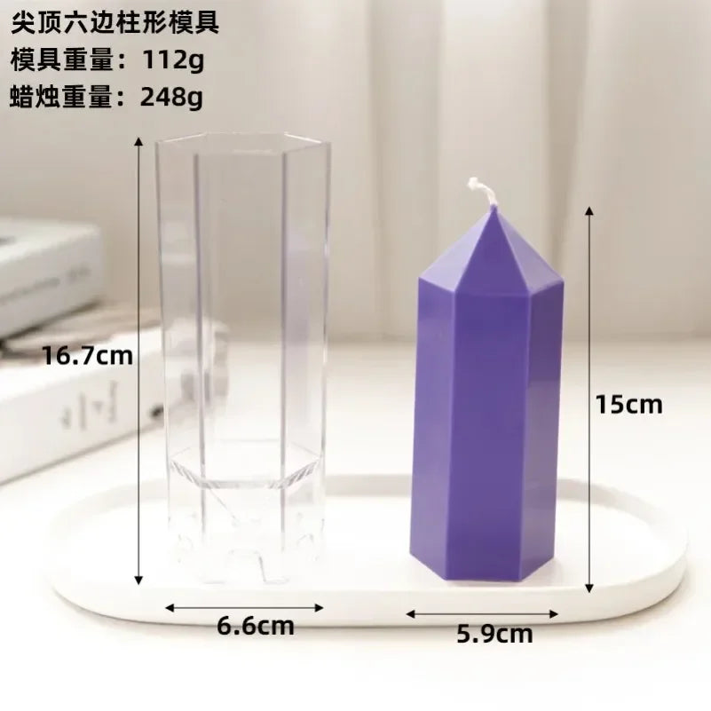 クラフト・DIY用|ハンドメイドキャンドル用 六角柱型