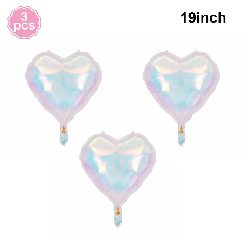 【イベント用装飾】スター&ハートバルーン(オーロラカラー)