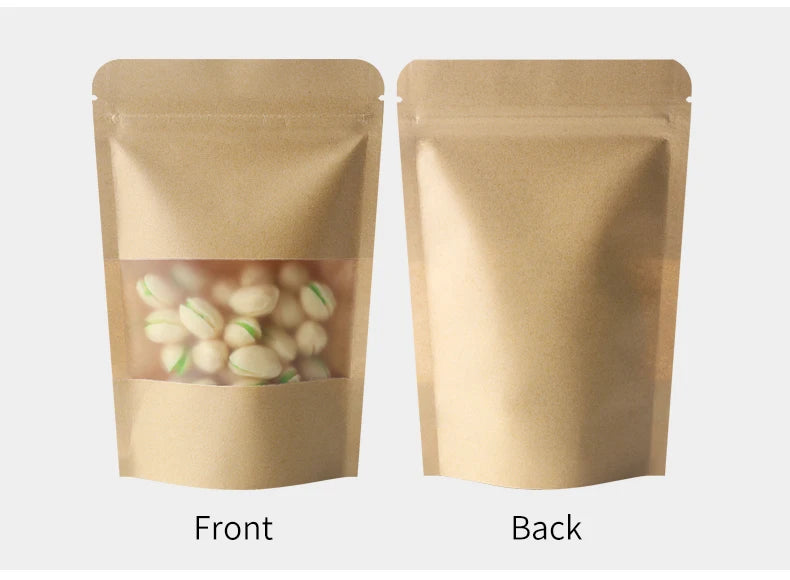 |ノベルティ用品 | 透明窓・ジッパー付きスタンド型ギフト袋 100個