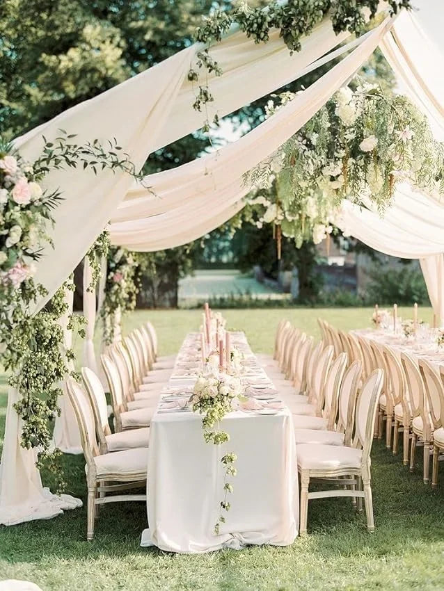 ウェディング用シフォンカーテン天井ドレープ