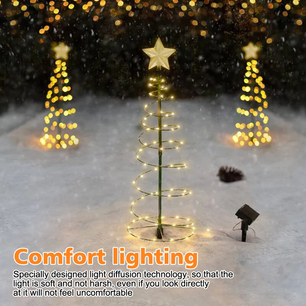 ソーラーライト|イベント・クリスマス装飾|ソーラー式クリスマスツリー型ガーデンライトセット
