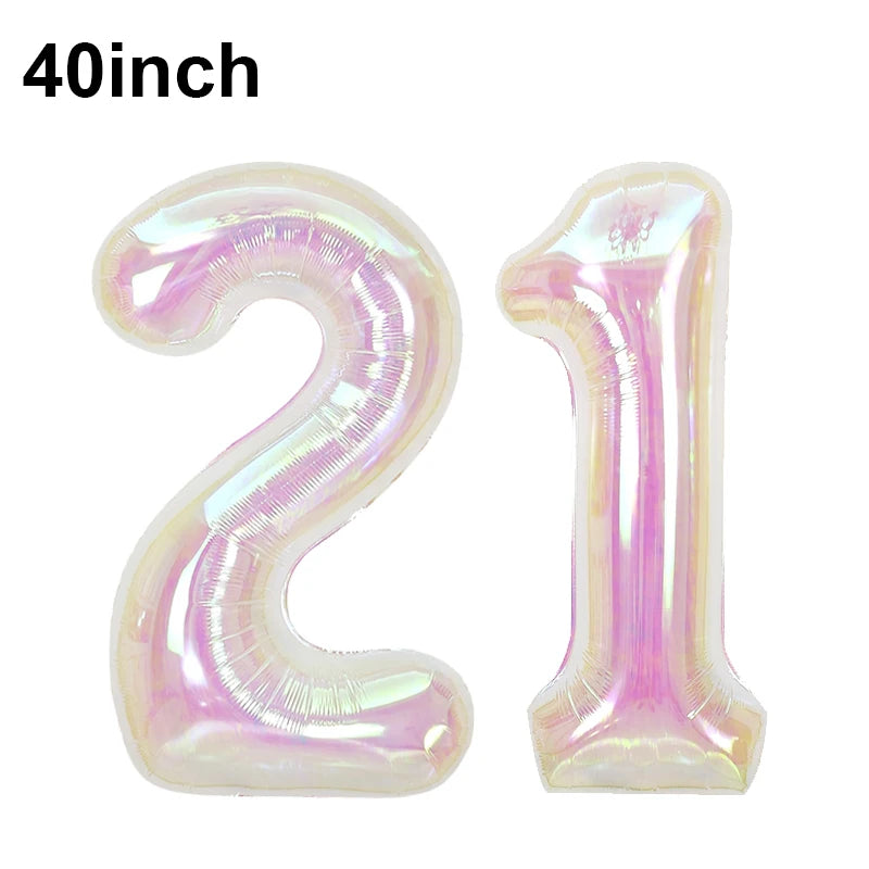 バルーン装飾 数字 レインボーカラーバルーン 誕生日パーティー用