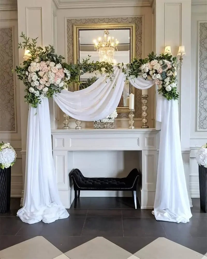 インテリア・パーティ装飾 | シフォン生地 カーテンセット | 2枚入