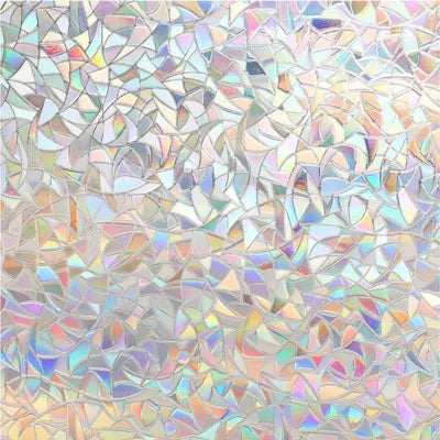 3Dステンドグラス風ウィンドウフィルム (UVカット・接着剤不要タイプ)